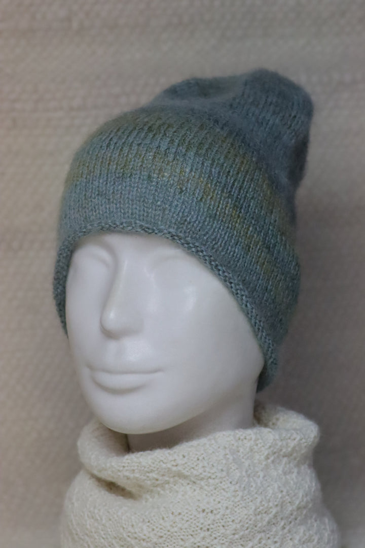 Handmade patterned alpaca blend Beanie (60% Alpaca)