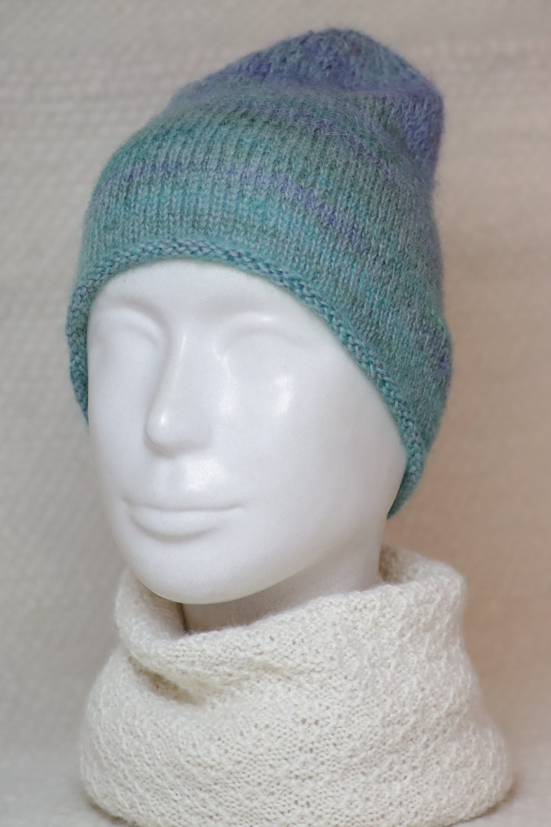 Handmade patterned alpaca blend Beanie (60% Alpaca)