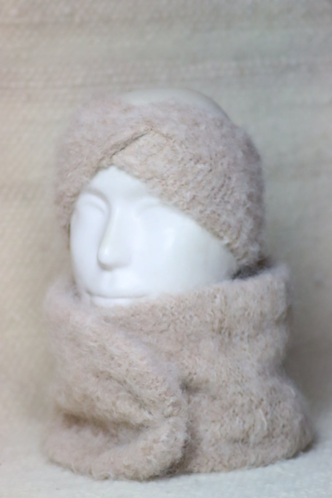 Pehmeä alpakanvillainen hiuspanta - Puffy