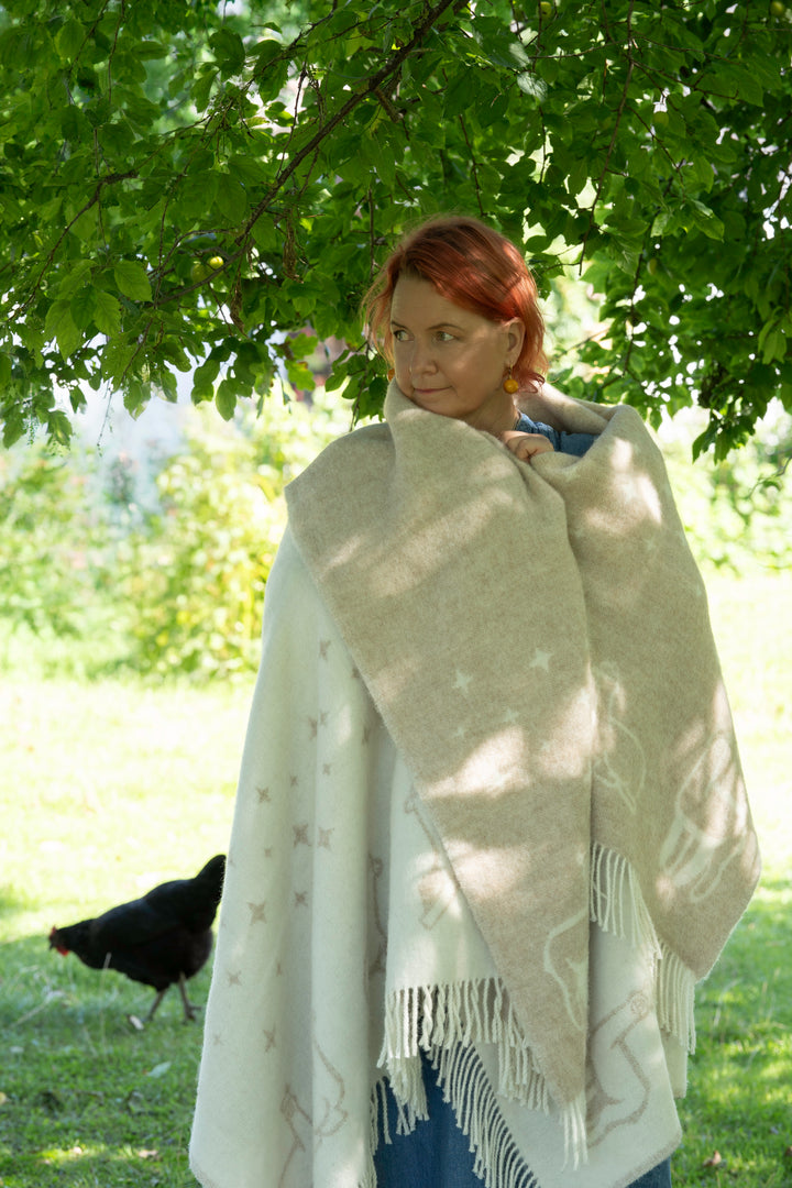 Alpakkahuopa "Alpaca" - vaalea