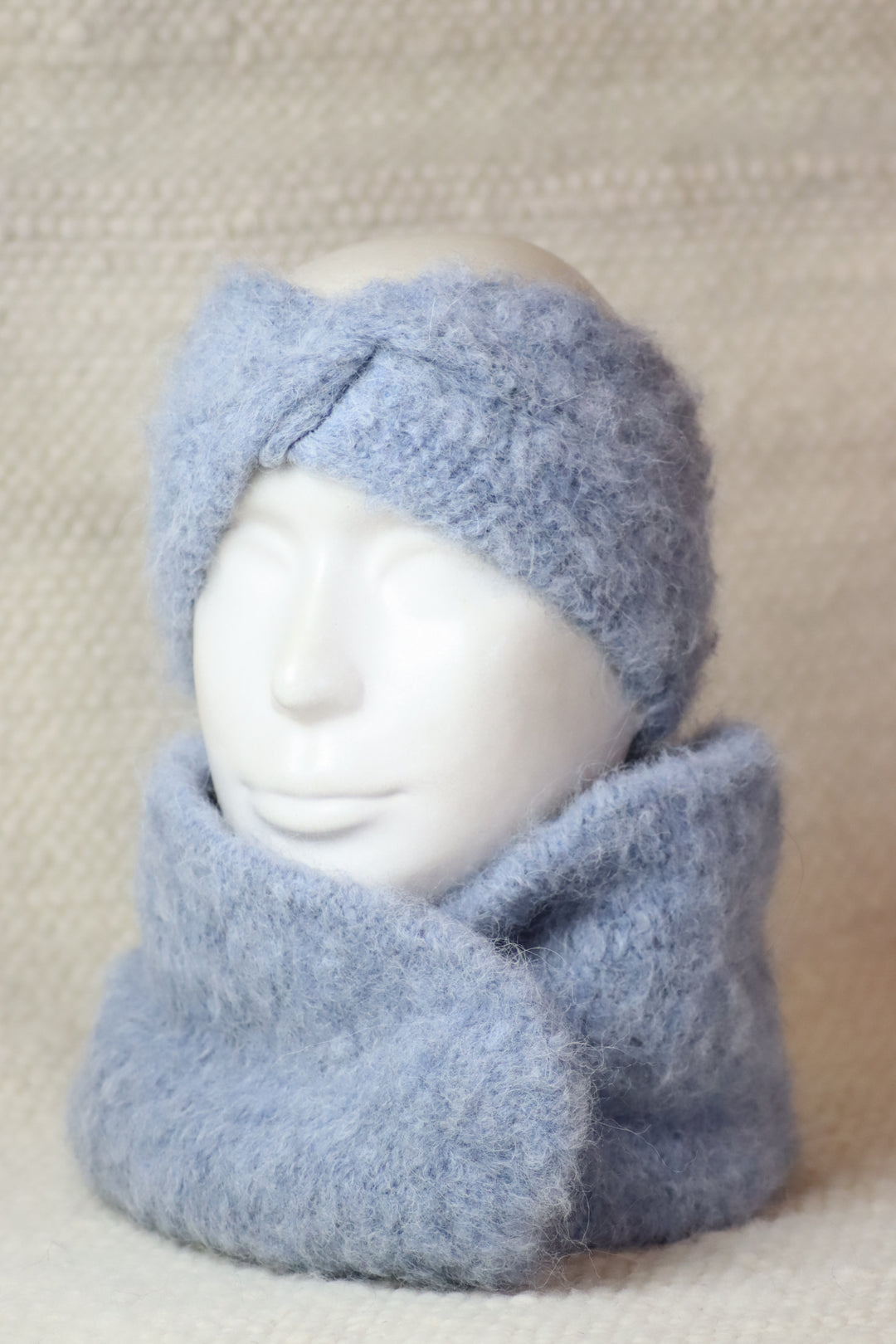 Pehmeä alpakanvillahuivi - pörröinen