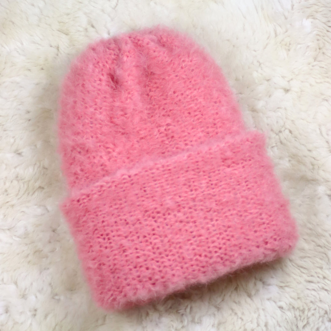 Käännettävä reunainen karvainen pipo - Puffy