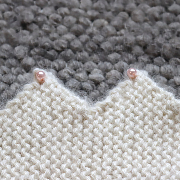 Alpaca wool crown headband embellished with pearls