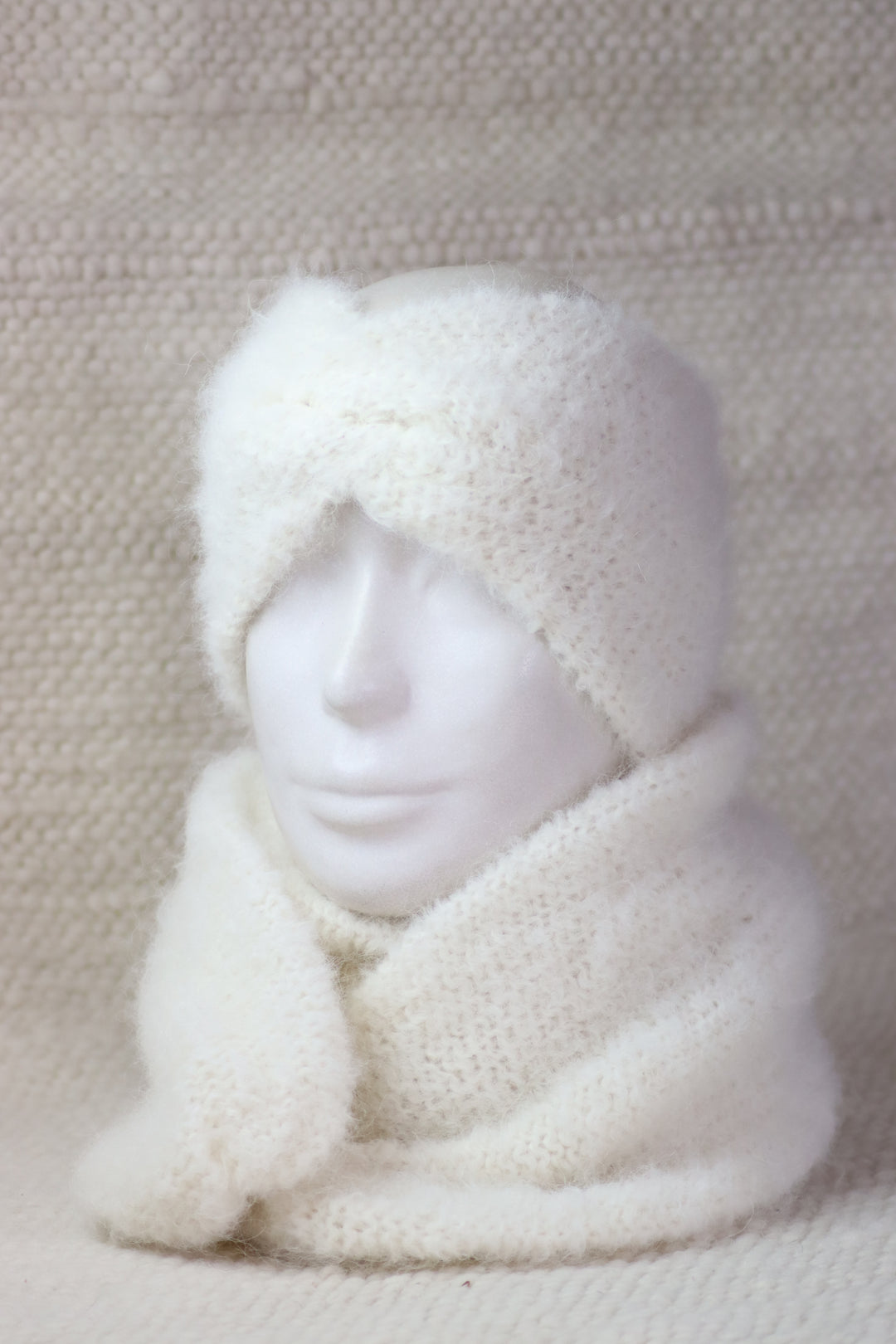 Pehmeä alpakanvillainen hiuspanta - Puffy