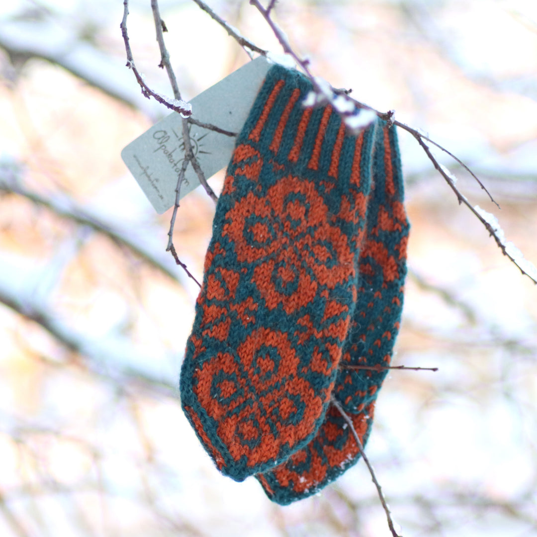 100 % alpakkavilla lapaset - perheen tyttären käsityö