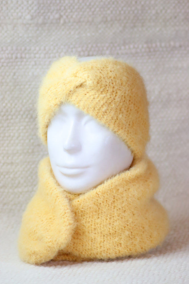 Pehmeä alpakanvillainen hiuspanta - Puffy